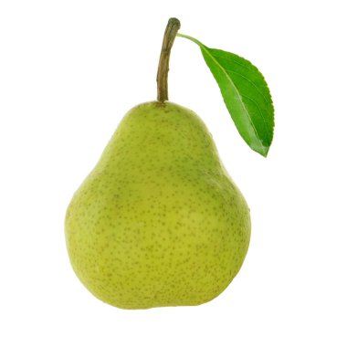 Beyaz zemin üzerinde izole taze armut meyvesi