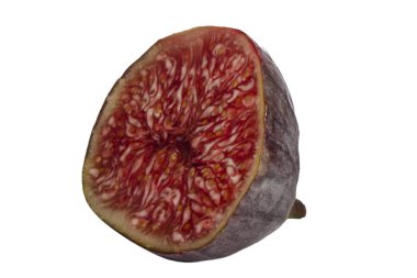 Beyaz arka plan üzerinde izole tatlı incir parça