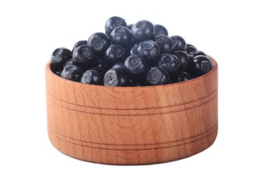 ahşap kase taze bilberries