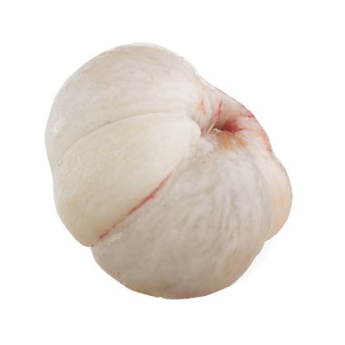 Mangosten Closeup çekim, egzotik meyve beyaz izole 