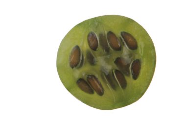 Beyaz arka planda izole bektaşi üzümü yakın çekim