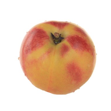 olgun şeftali beyaz arkaplanda izole