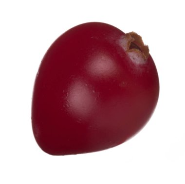 Beyaz arka planda izole kızılcık yakın çekim 