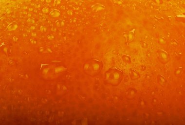 Makro çekim turuncu meyve su ile damla