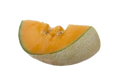 Beyaz arka plan üzerinde izole kavun closeup