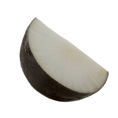 Beyaz arka planda izole raphanus closeup 