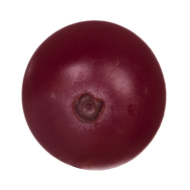 Beyaz arka planda izole kızılcık yakın çekim 