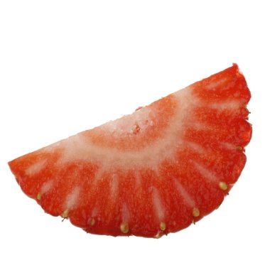 Çilek parça beyaz arka plan üzerinde izole