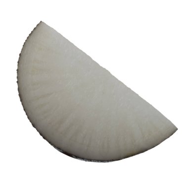 Beyaz arka planda izole raphanus closeup 