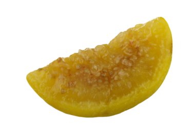 Beyaz arka plan üzerinde izole tatlı incir parça