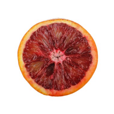 Beyaz arka planda izole kırmızı turuncu closeup