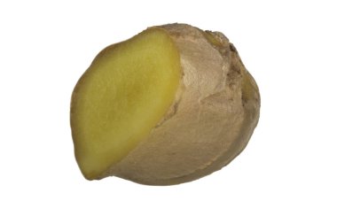 zencefil beyaz arka plan üzerinde izole parçası