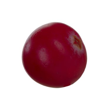 Beyaz arka planda izole kızılcık yakın çekim 