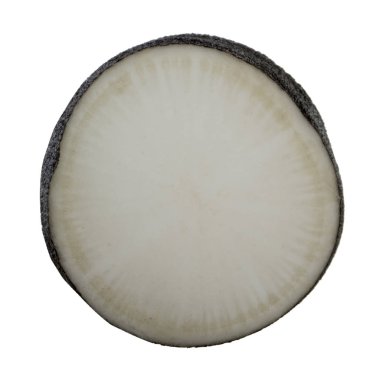Beyaz arka planda izole raphanus closeup 