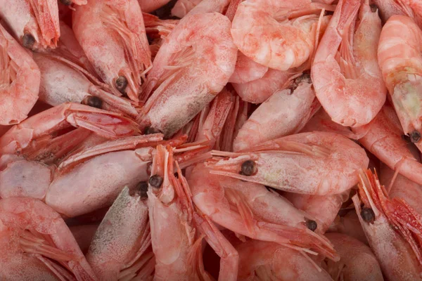 Closeup of shrimps pattern, food background
