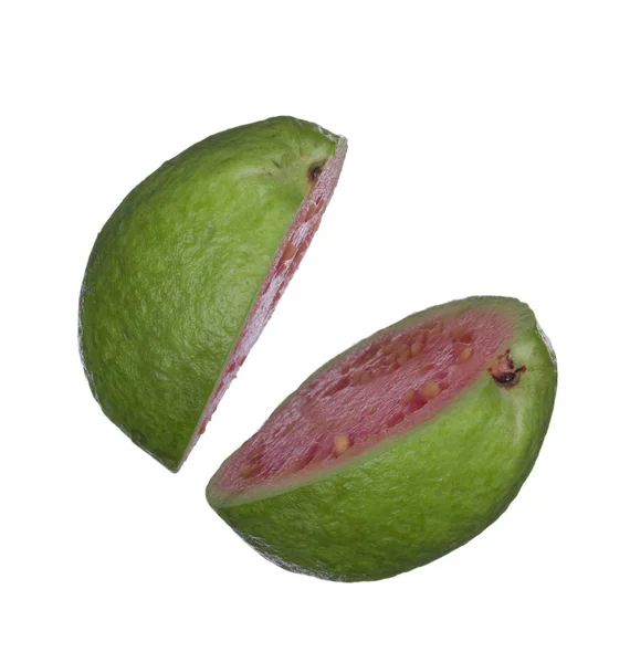 Guava Closeup Tayland Meyve Beyaz Izole Atış — Stok fotoğraf