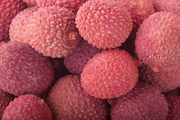 Closeup Lichia Tiro Frutas Tropicais — Fotografia de Stock