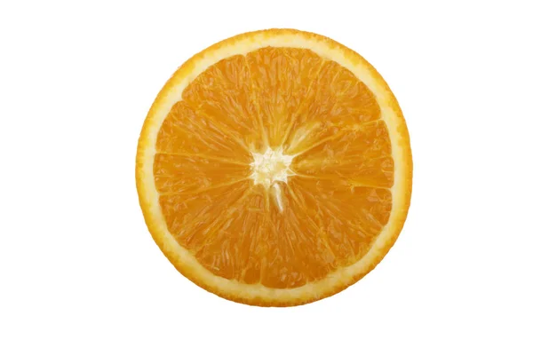Gesneden Oranje Geïsoleerd Witte Achtergrond — Stockfoto