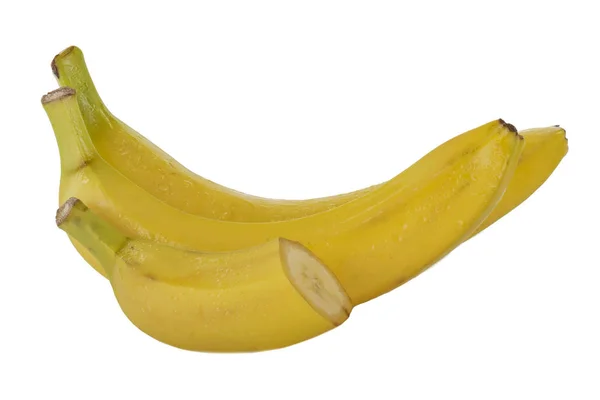 Gelbe Bananen Isoliert Auf Weißem Hintergrund — Stockfoto