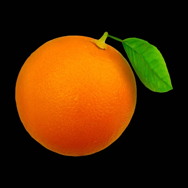 Zbliżenie Pomarańczy Czarnym Tle — Zdjęcie stockowe