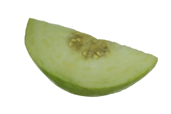 Närbild Guava Skott Thailand Frukt Isolerad Vitt — Stockfoto