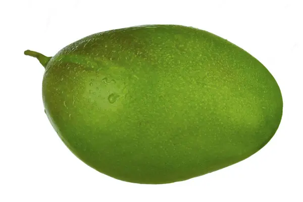 Frische Rohe Mangofrüchte Isoliert Auf Weißem Hintergrund — Stockfoto
