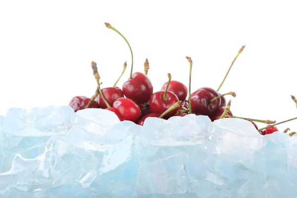 Closeup Cherry Isolated White Background — Stock Photo, Image