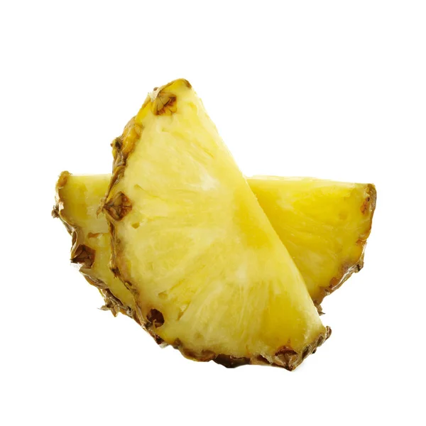 Slices Pineapple Isolated White Background — Stock Photo, Image