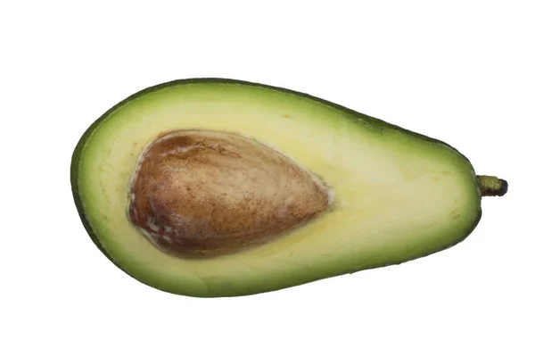 Metà Avocado Isolato Sfondo Bianco — Foto Stock