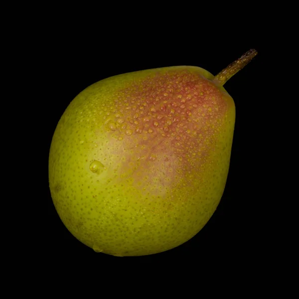 Pear Frukt Svart Bakgrund — Stockfoto