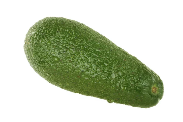 Frutto Avocado Maturo Isolato Bianco — Foto Stock