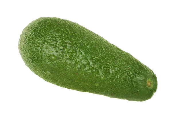 Frutto Avocado Maturo Isolato Bianco — Foto Stock