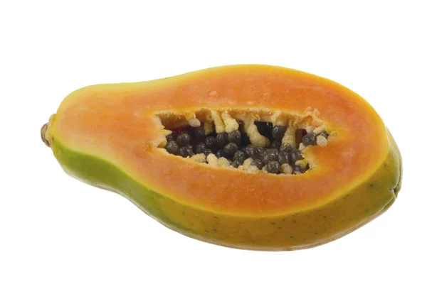 Papaya Fruit Isolated White Background — Stock Photo, Image