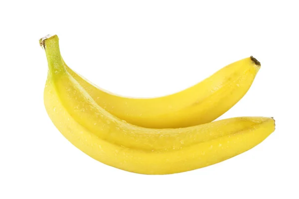 Bananas Amarelas Isoladas Sobre Fundo Branco — Fotografia de Stock