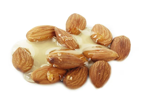 Closeup Natural Almonds Diet Food Concept — Stock Photo, Image