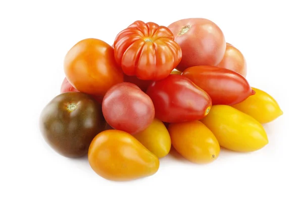 Fresh Ripe Tomatoes Isolated White Background — Stock Photo, Image