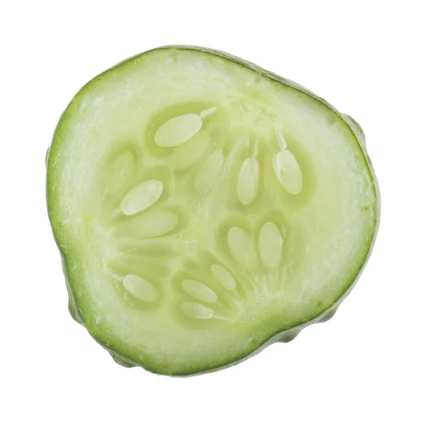 Pedaço Pepino Isolado Sobre Fundo Branco — Fotografia de Stock