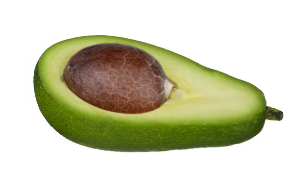 Mitad Aguacate Aislado Sobre Fondo Blanco —  Fotos de Stock