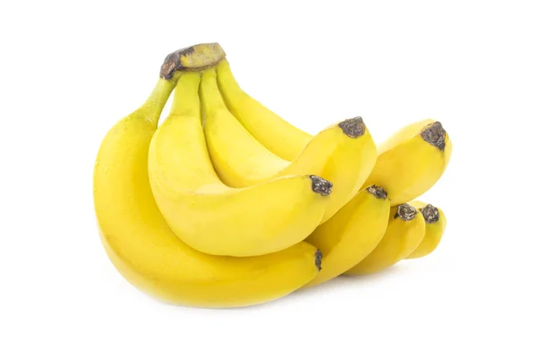 Plátanos Amarillos Aislados Sobre Fondo Blanco — Foto de Stock