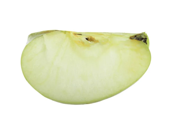 Νωπό Μήλο Απομονωμένο Λευκό Φόντο — Φωτογραφία Αρχείου