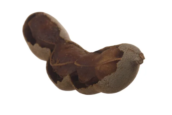 Färsk Tamarind Frukt Isolerad Vit Bakgrund — Stockfoto