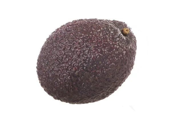 Fruta Abacate Madura Isolada Sobre Branco — Fotografia de Stock