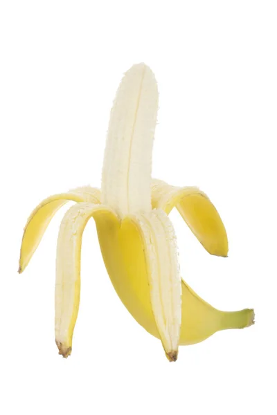 Gul Banan Frukt Isolerad Vit Bakgrund — Stockfoto