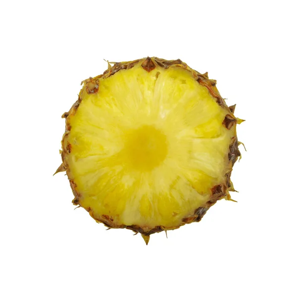 Řez Ananas Izolované Bílém Pozadí — Stock fotografie
