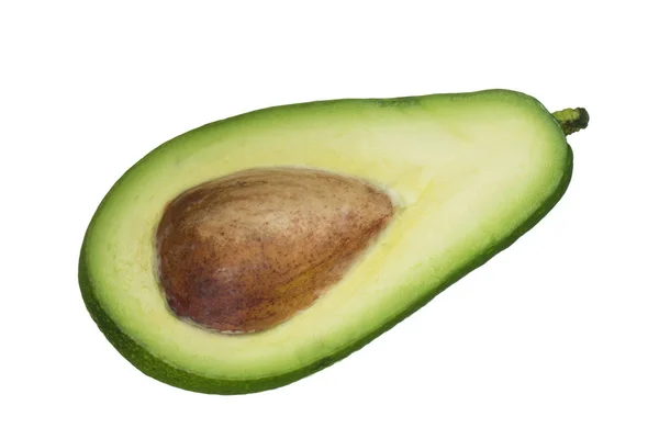 Metà Avocado Isolato Sfondo Bianco — Foto Stock