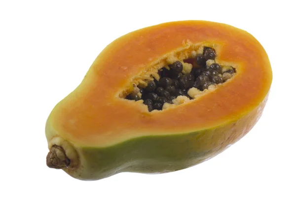 Fruto Papaya Aislado Sobre Fondo Blanco — Foto de Stock