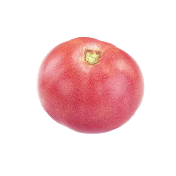 Tomate Fresco Maduro Isolado Sobre Fundo Branco — Fotografia de Stock