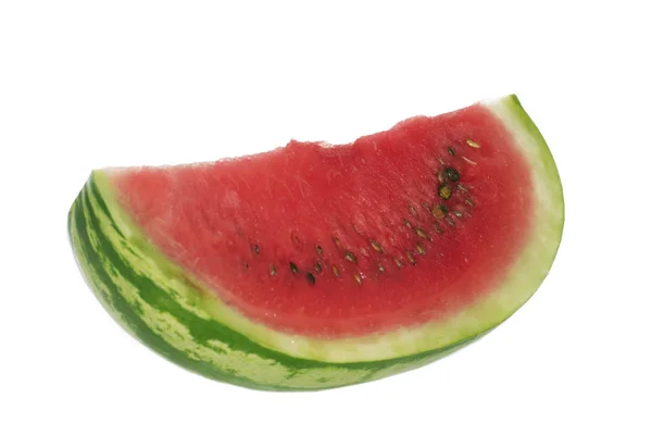 Närbild Vattenmelon Isolerad Vit Bakgrund — Stockfoto