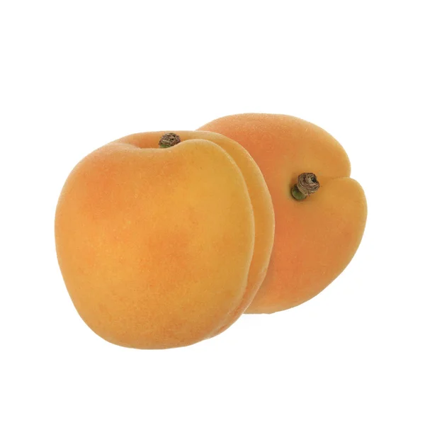堆的孤立的白色背景上的成熟杏子 — 图库照片
