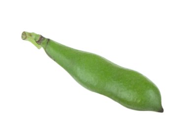 Beyaz üzerinde izole Pod bezelye closeup 